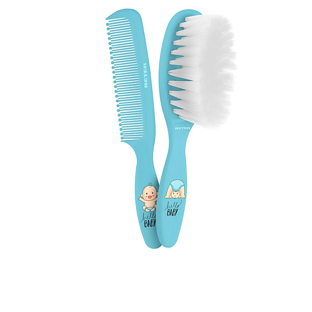 Beter Baby Brush And Comb Set Blue Unisex
