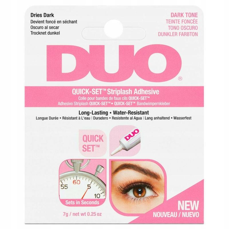 Ardell Duo Quick Set Striplash Adhesive Dark Tone Colla per ciglia finte con un pennello 7 g Donna