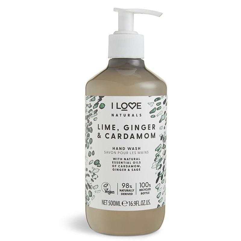 I love Sapone liquido idratante per le mani Naturals Hand Wash Lime Ginger e Cardamon 500ml Donna
