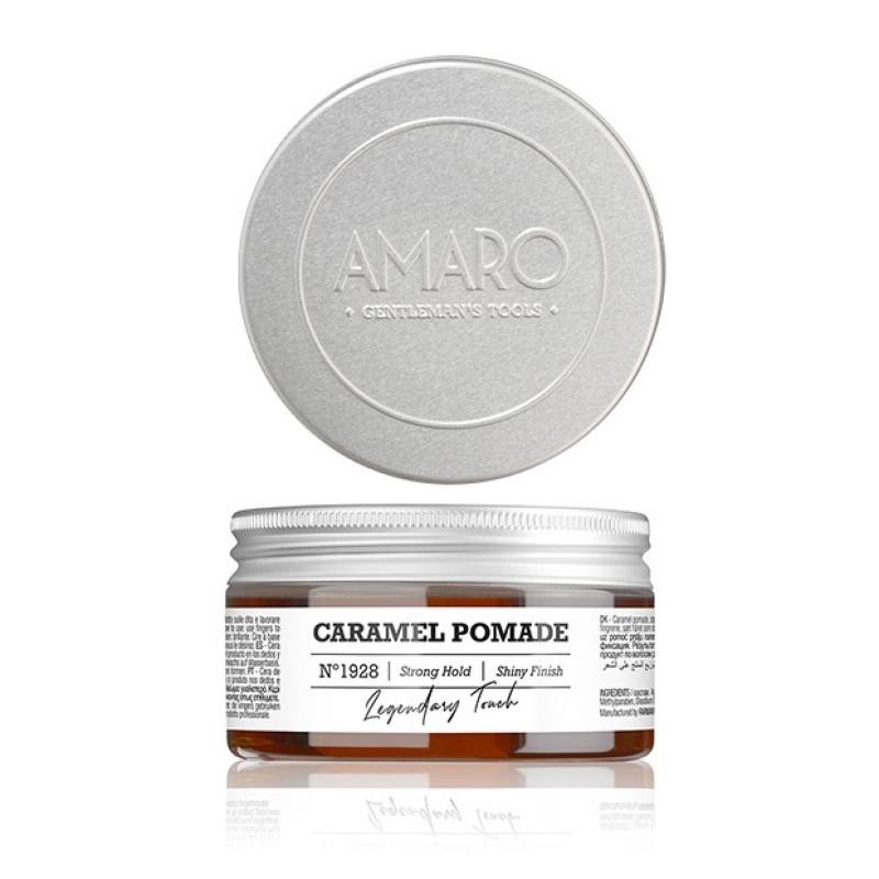 Farmavita AMARO caramel pomade n1928 strong holdshiny finish 100 ml Uomo