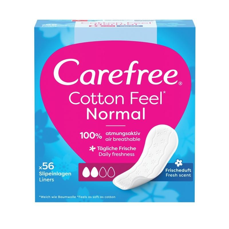 Carefree Cotton Protegeslip Fresh Scent Pack 56un Unisex