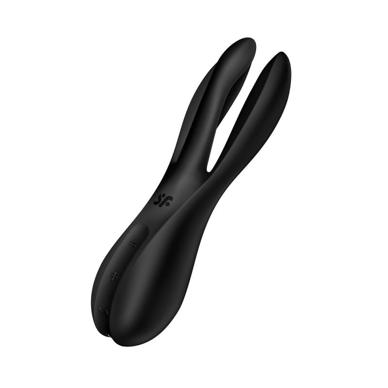 Satisfyer threesome vibrador negro negro 1un donna