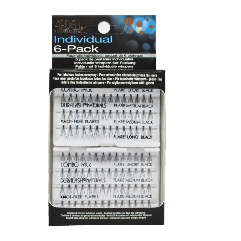 ARDELL SET Confezione combinata individuale set di 56 ciuffi di ciglia Nere x6