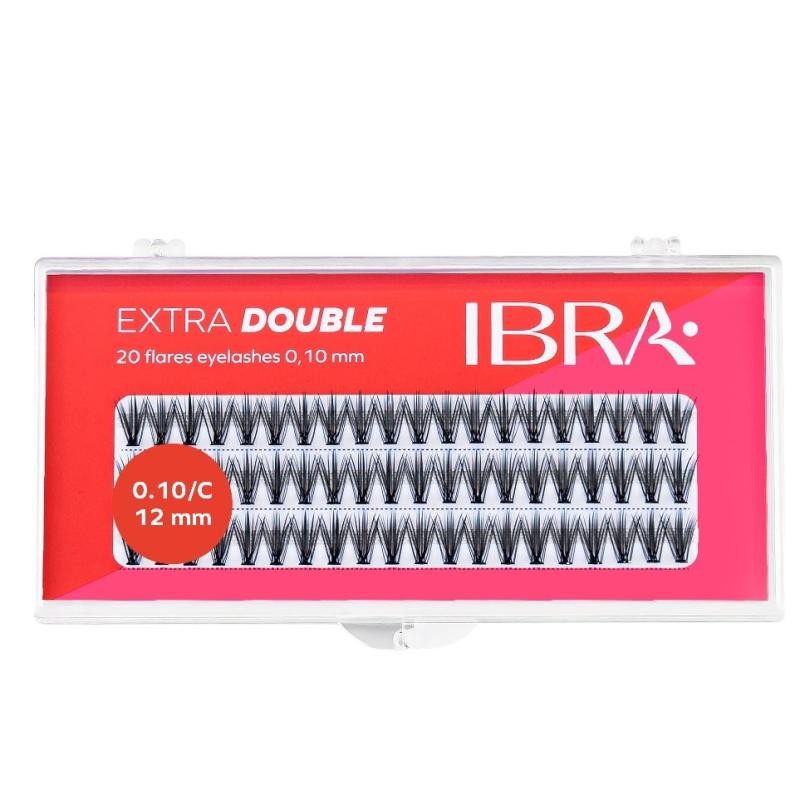 IBRA Ciuffi di ciglia artificiali Extra Double C 01012mm