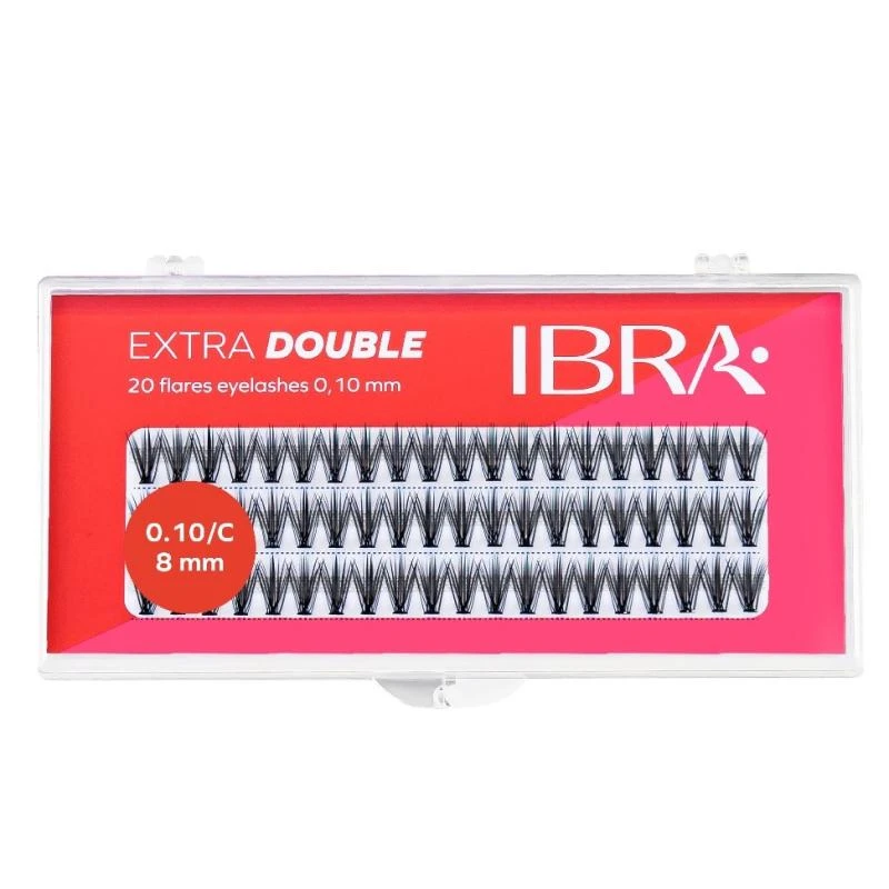 IBRA Cufts di ciglia artificiali Extra Double C 0108mm