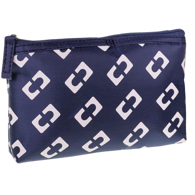 INTERVION Borsa per cosmetici a busta geometrica Blu navy S