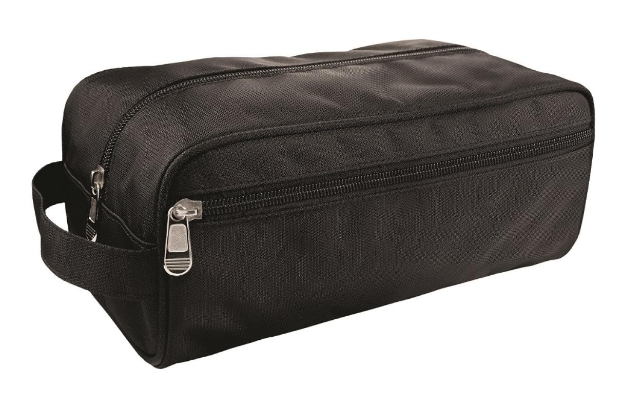 INTERVION Borsa cosmetica da uomo allungata