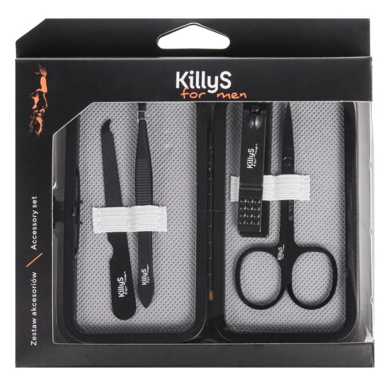 KILLYS SET Set di accessori per uomo Forbici per unghie Tagliaunghie Lima per unghie Pinzetta depilatoria