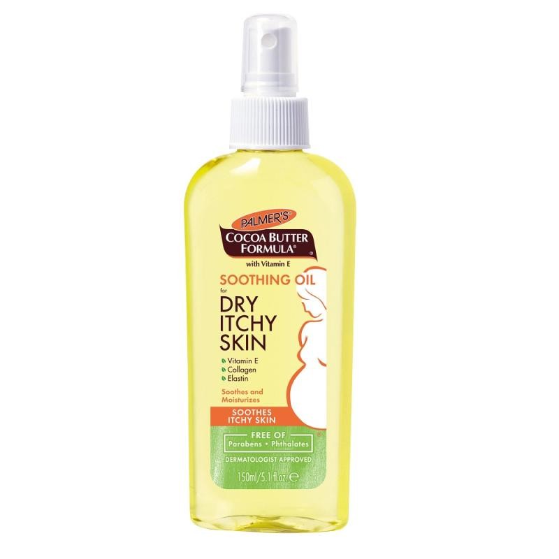 PALMERS Cocoa Butter Formula Olio lenitivo per pelli secche e pruriginose Olio lenitivo per donne incinte 150ml