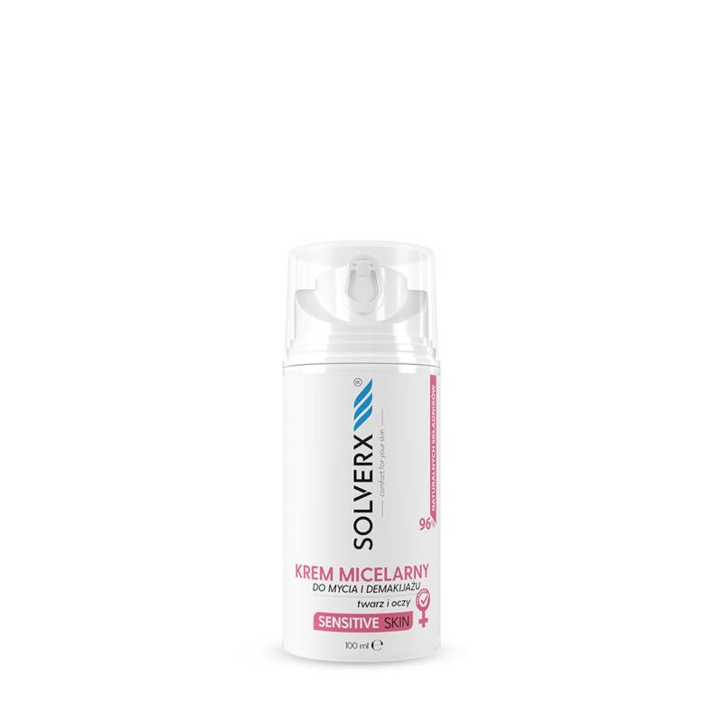 SOLVERX Sensitive Skin liquido micellare per la rimozione del trucco del viso da donna per pelli sensibili 100ml