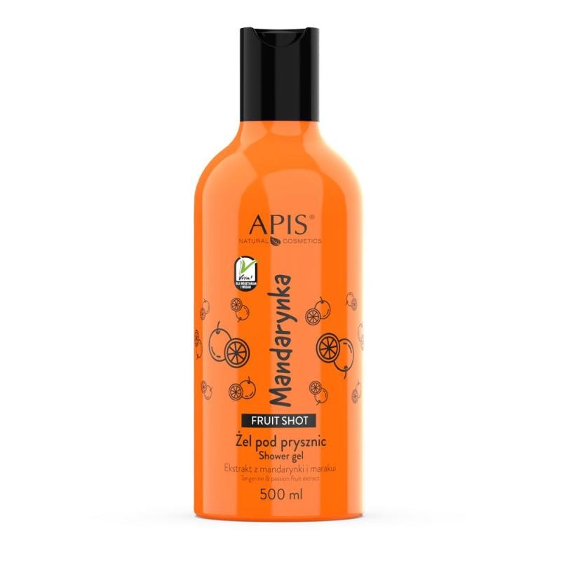 APIS Fruit Shot Shower Gel Gel doccia al mandarino 500ml