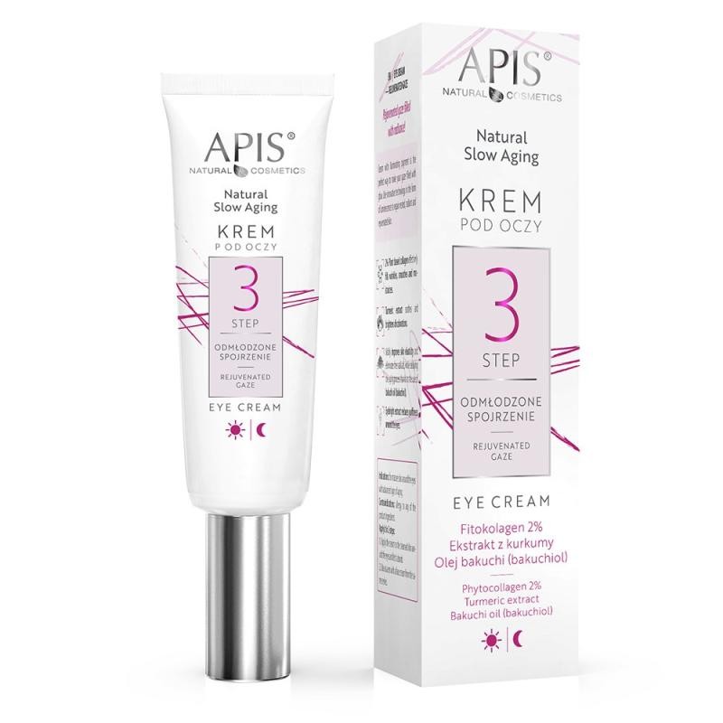 APIS Natural Slow Aging crema occhi ringiovanente Step 3 15ml