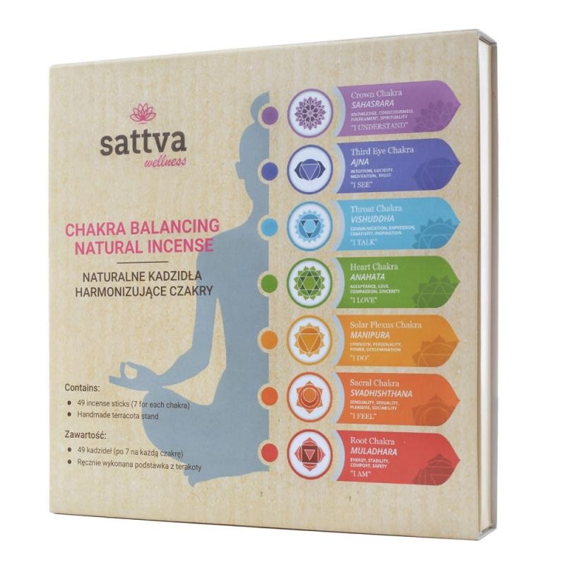SATTVA Chakra Balancing Natural Incense incenso naturale armonizzante dei chakra 49 pz