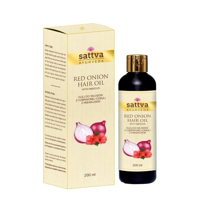 SATTVA Hair Oil Olio per capelli Cipolla Rossa 200ml