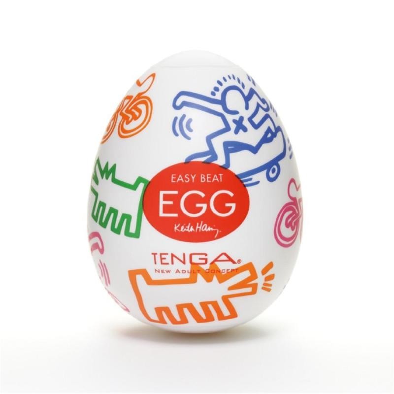 TENGA Egg Masturbatore usa e getta Keith Haring Street a forma di uovo