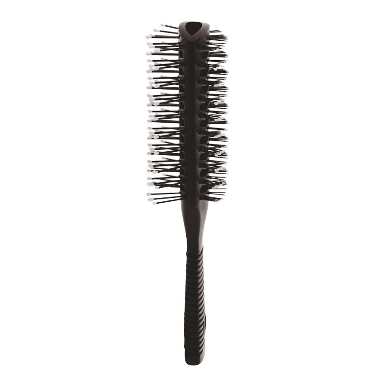 INTERVION Antistatic Hair Brush una spazzola passante double face con manico in gomma