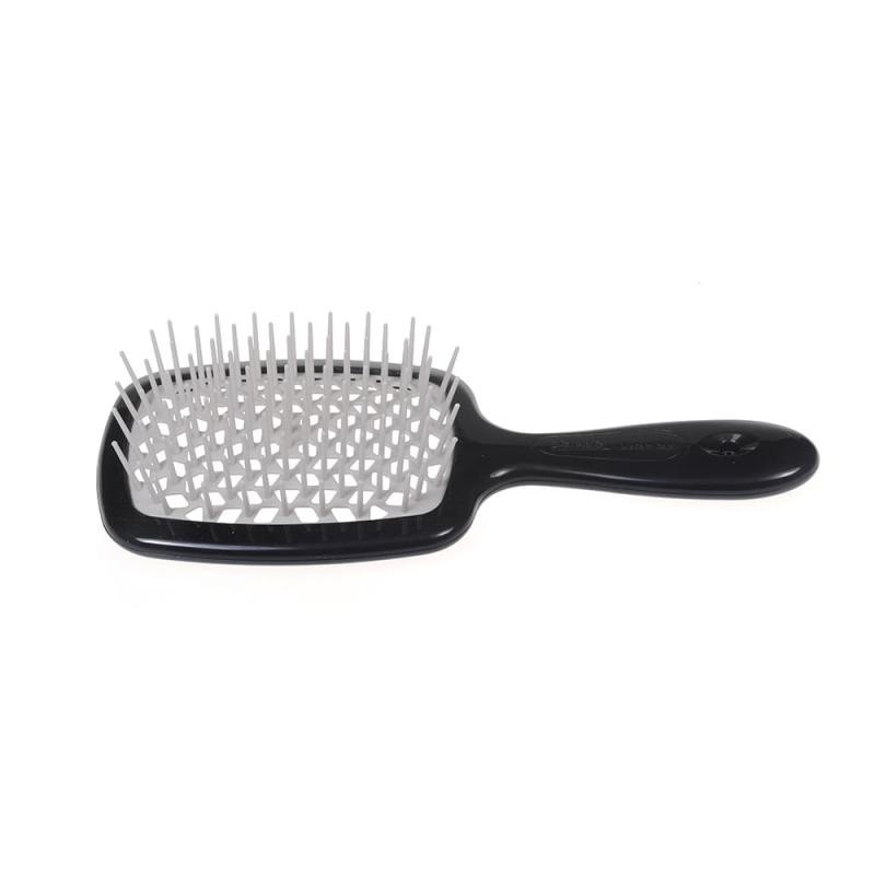 JANEKE Spazzola da parrucchiere Superbrush per districare i capelli Nera e Grigia