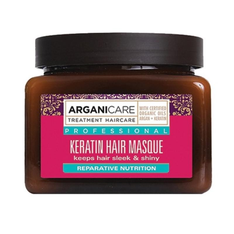 ARGANICARE Keratin Masque For Damaged Hair maschera che dona morbidezza e lucentezza ai capelli secchi 500ml
