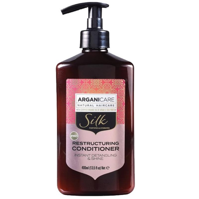 ARGANICARE Silk Restructuring Conditioner balsamo districante per capelli con seta 400ml
