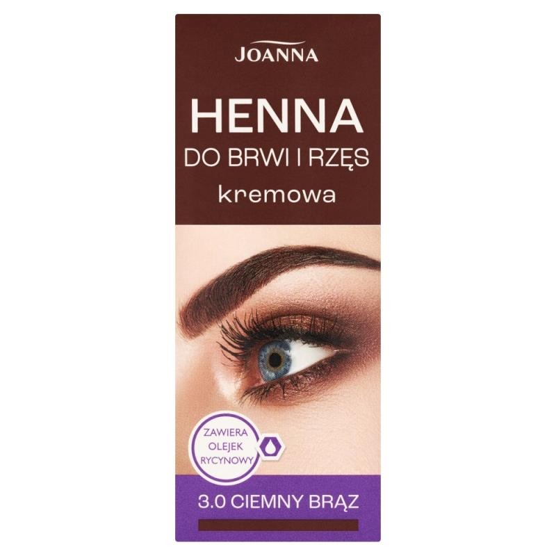 JOANNA Crema allhenn per sopracciglia e ciglia 30 Castano scuro 15ml