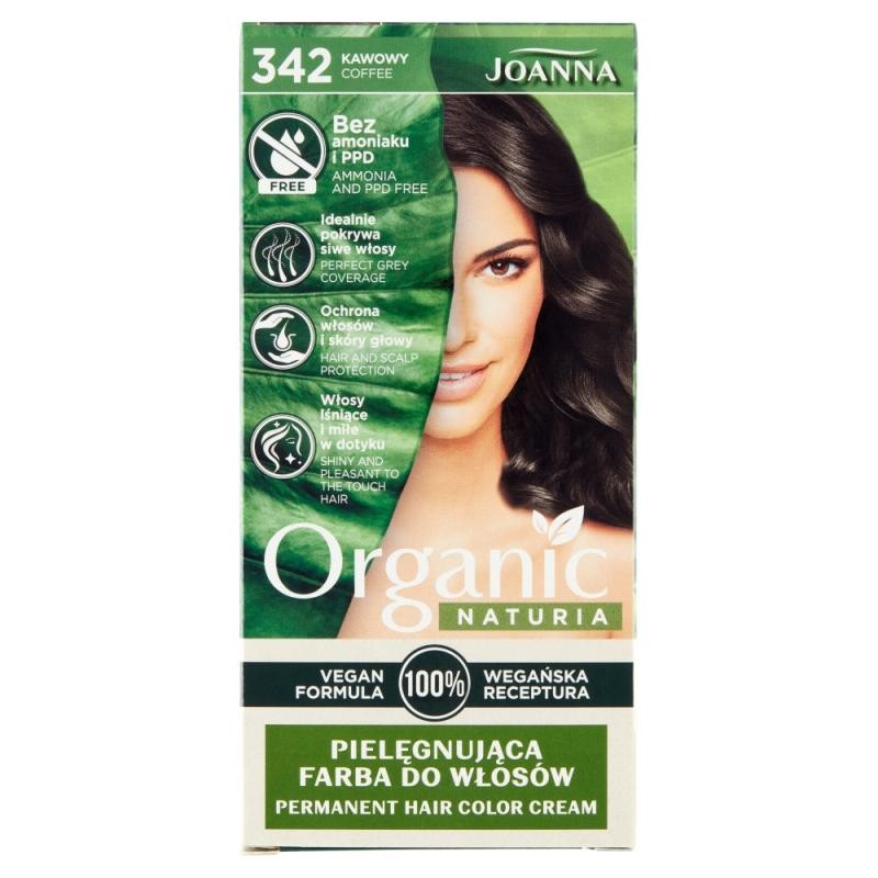 JOANNA Naturia Tintura per capelli biologica e curativa senza ammoniaca e PPD 342 Caff