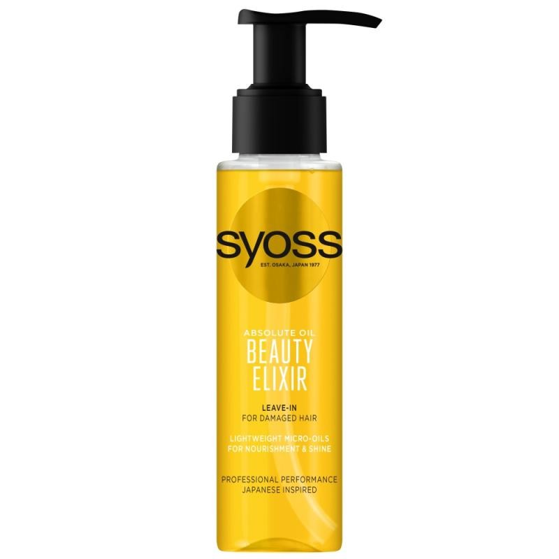 SYOSS Beauty Elixir elisir per capelli secchi danneggiati e colorati con Absolute Oil 100ml