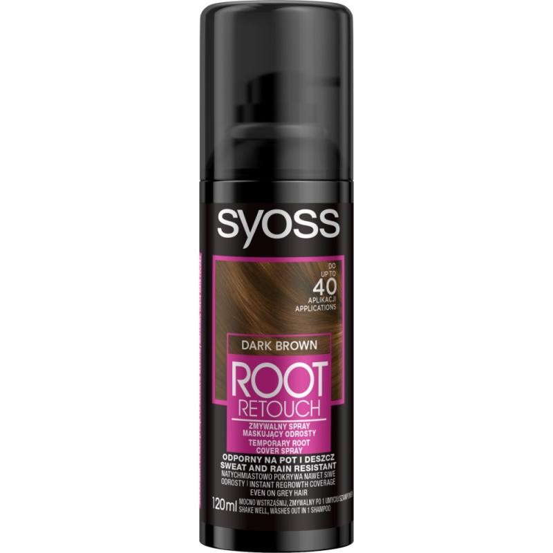 SYOSS Root Retoucher spray per mascherare le radici Castano Scuro 120ml