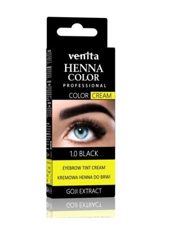 VENITA Henna Color Henn professionale cremoso per sopracciglia 10 Nero 30g