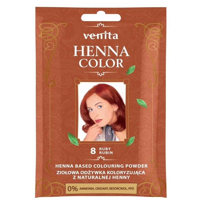 VENITA Henna Color balsamo colorante a base di erbe con henn naturale 8 Rubin 25g