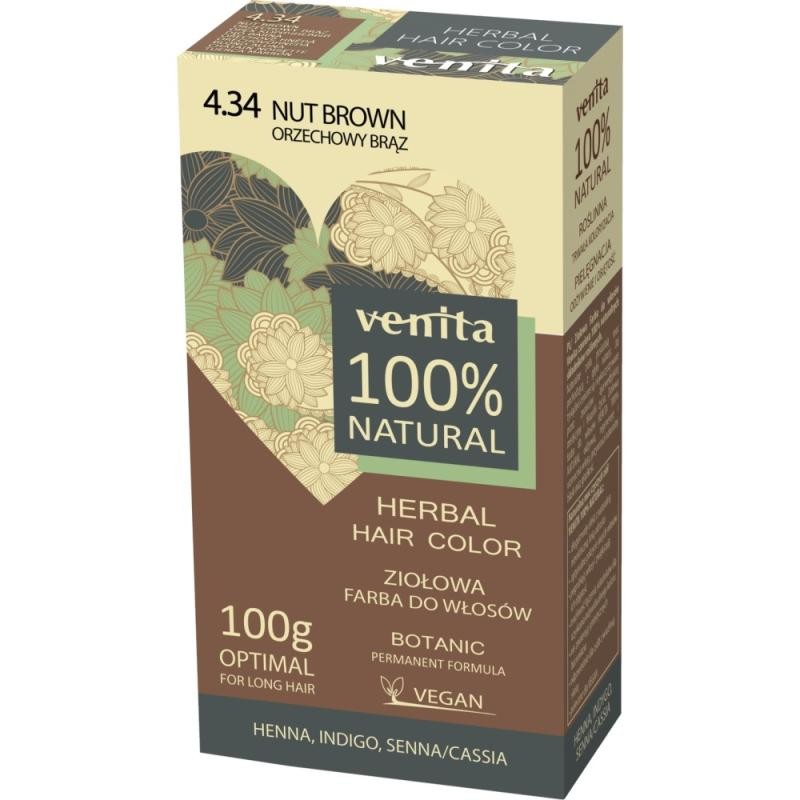 VENITA Herbal Hair Color tintura per capelli alle erbe 434 Castano Noce