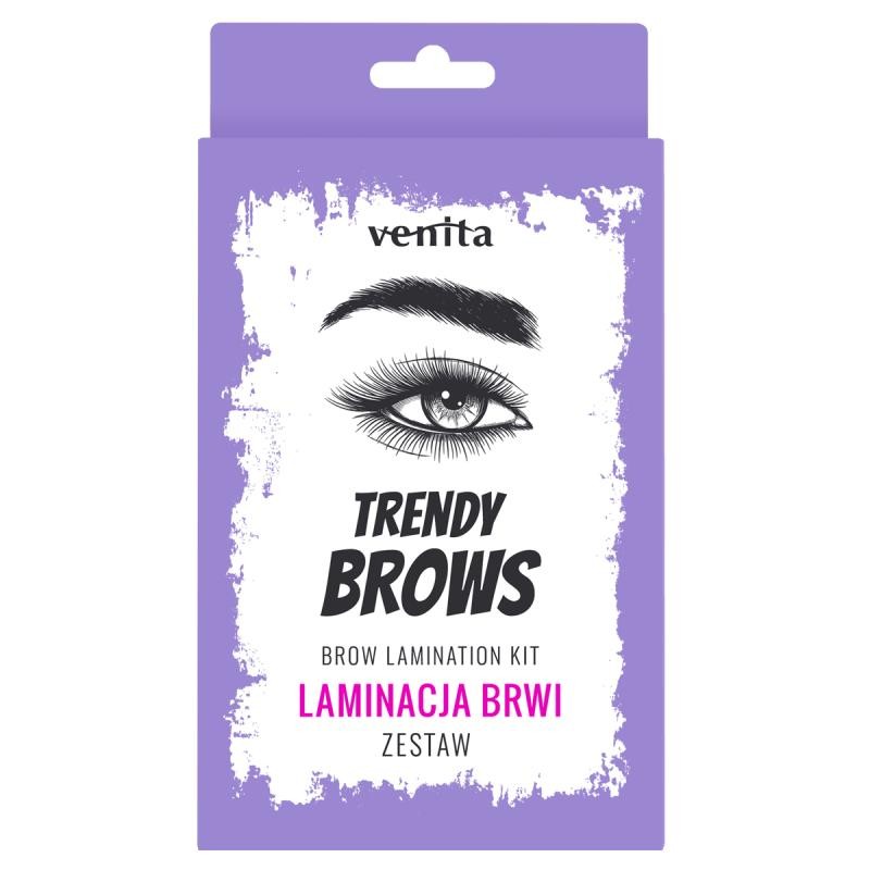 VENITA SET Trends set laminazione sopracciglia pennello 3 pz colla vernice fissativo