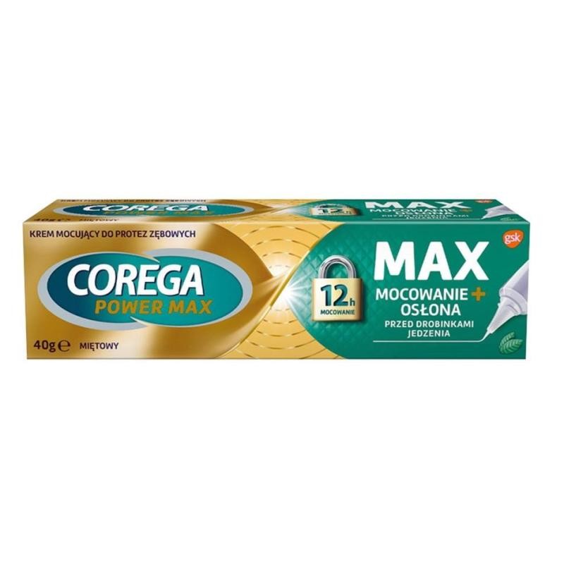 COREGA Power Max Fixation Cover crema fissante per protesi Menta 40g