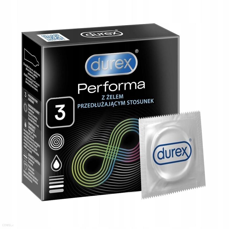 DUREX Performa Preservativi con lubrificante per un piacere pi lungo 3 pz