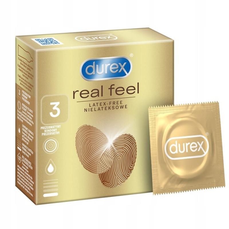 DUREX Real Feel Natural Skin Feeling preservativi senza lattice 3 pz