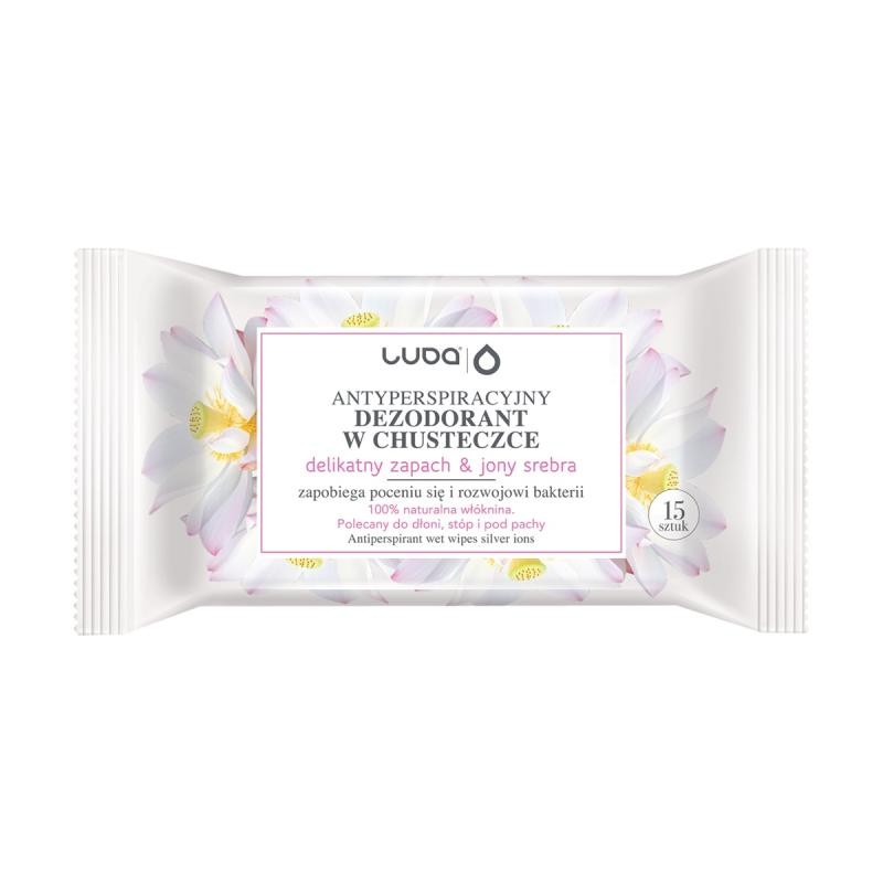 LUBA Salviette antitraspiranti Fragranza delicata e Ioni dArgento 15 pz