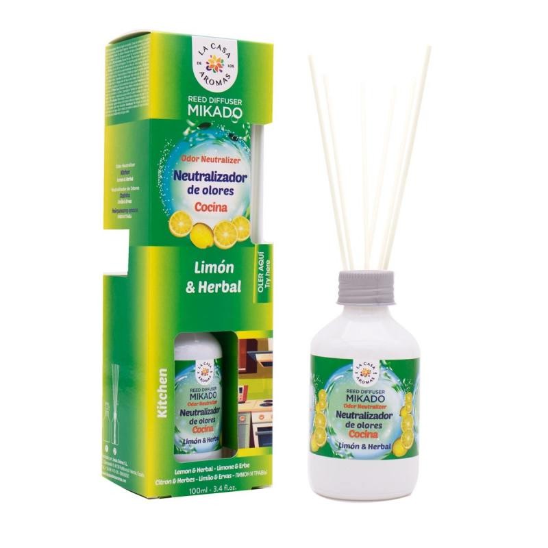 LA CASA DE LOS AROMAS Speciale Neutralizzatore di odori Bastoncini profumati da cucina Limone 100ml