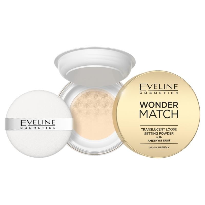EVELINE Wonder Match Transculent Loose setting Powder cipria sciolta con polvere di ametista 6g