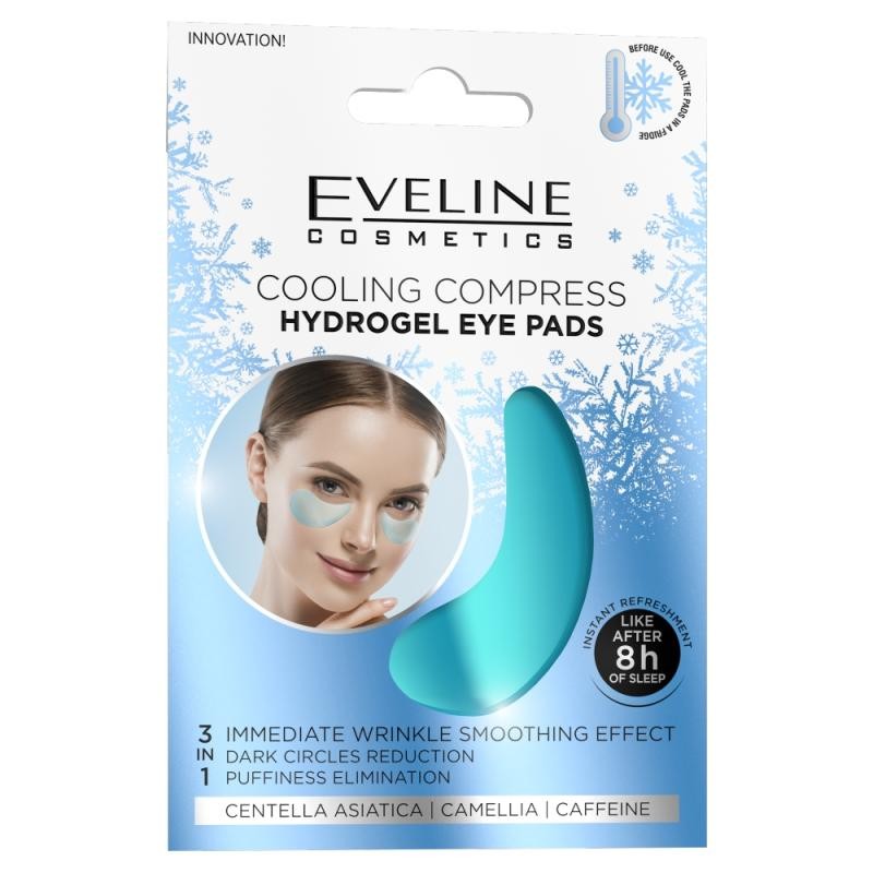 EVELINE Cooling Compress Hydrogel Eye Pads patch idrogel per gli occhi Compressa rinfrescante 2 pz