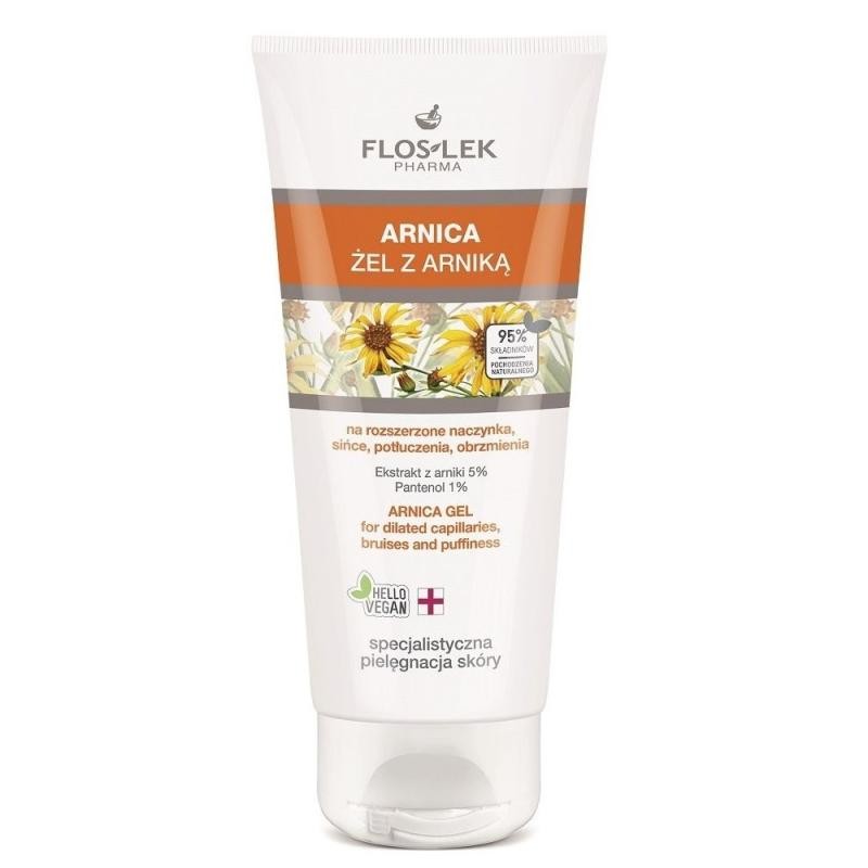 FLOSLEK Pharma Gel idratante allarnica per vasi sanguigni dilatati contusioni contusioni e gonfiore 200ml