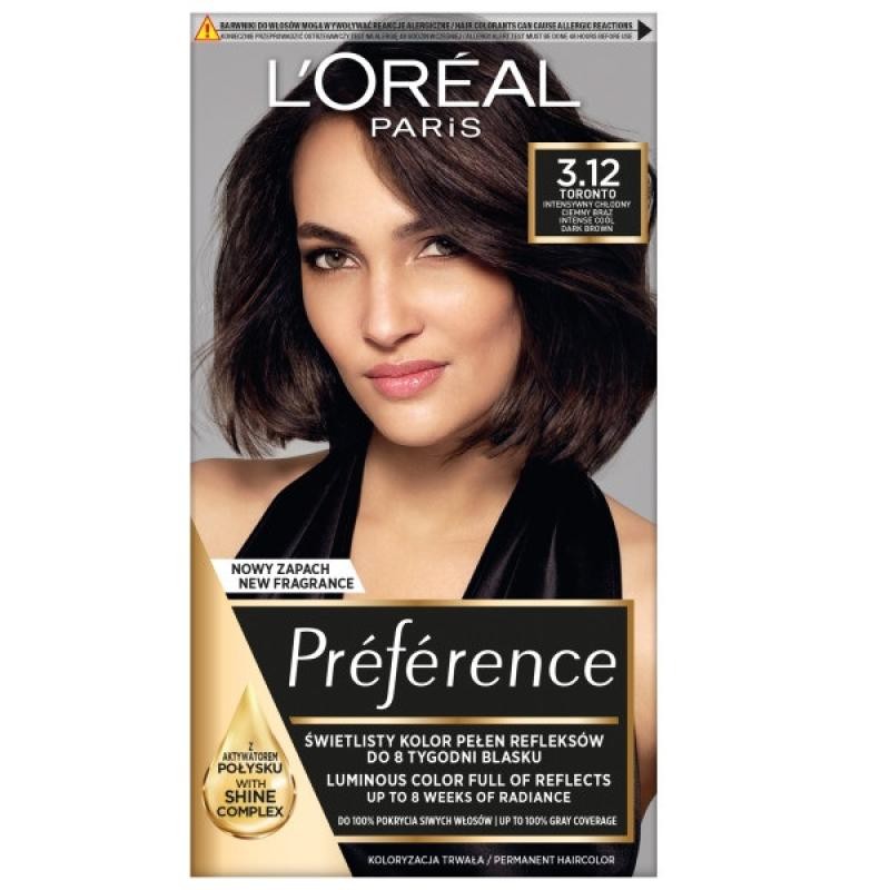 LOREAL Tintura per capelli Recital Preference 312 Castano scuro intenso freddo