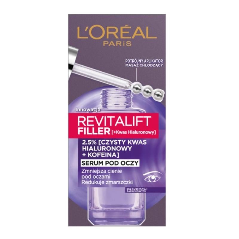 LOREAL Revitalift Filler Eye Serum riducendo rughe e occhiaie 20ml