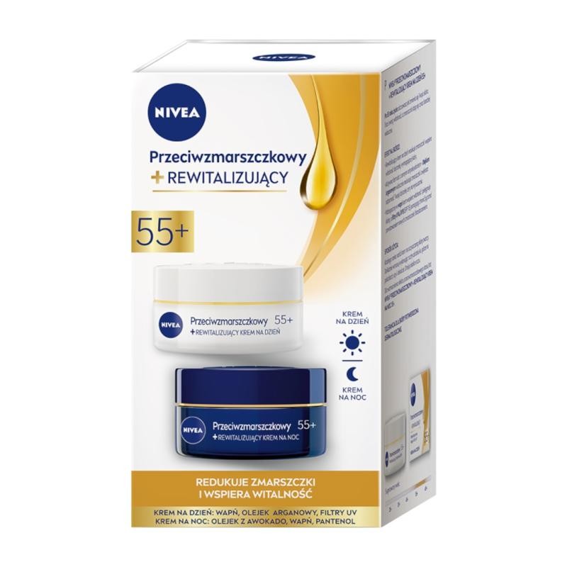 NIVEA SET Crema notte antirughe modellante 55 50ml Crema giorno antirughe modellante 55 50ml