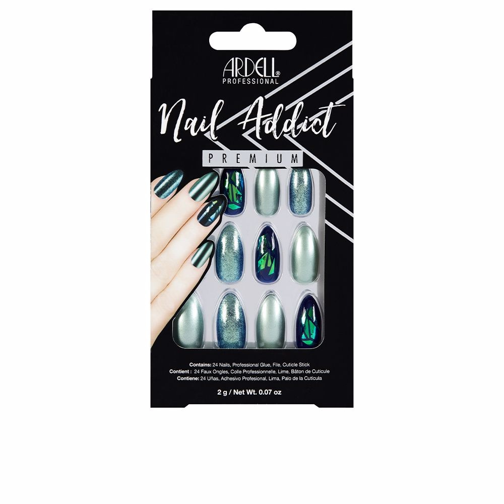 Ardell NAIL ADDICT green glitter chrome 1 u unisex 1u