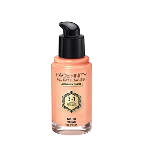 Max Factor FACEFINITY 3IN1 primer concealer and foundation 80bronze 30ml donna