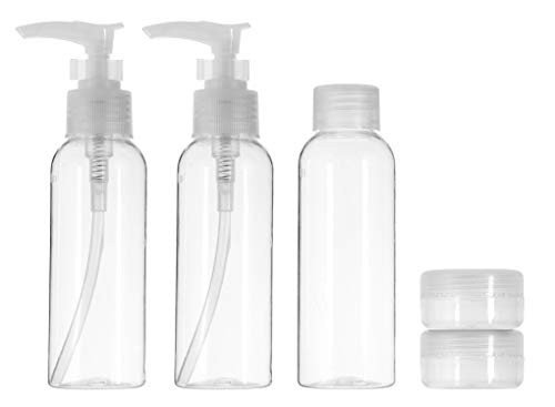 INTERVION SET Kit contenitori cosmetici da viaggio set contenitori cosmetici da viaggio 5 pezzi