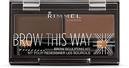 Rimmel London BROW THIS WAY eyebrow sculpting kit 003 dark brown donna