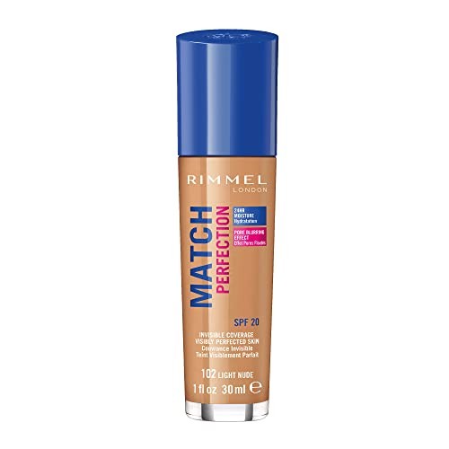 Rimmel Match Perfection SPF 20 Trucco Make up 30ml 102 Nudo chiaro Donna