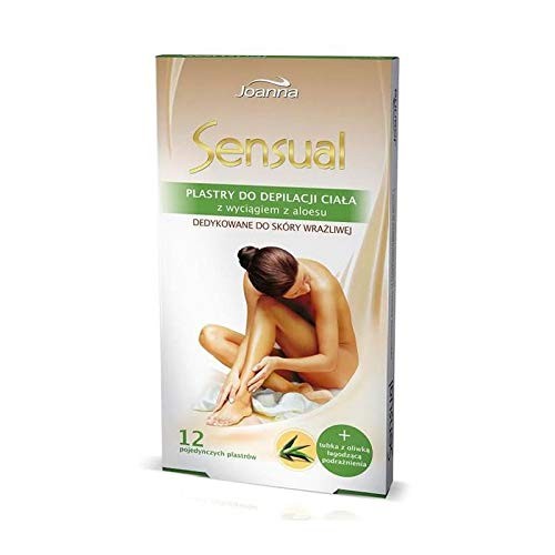 JOANNA Sensual strisce depilatorie corpo Aloe 12 pz oliva lenitivo irritazioni 10ml