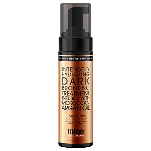 Minetan Schiuma autoabbronzante per unabbronzatura molto scura Moroccan Super Dark 1 Hour Express Tan 200ml 200ml Donna