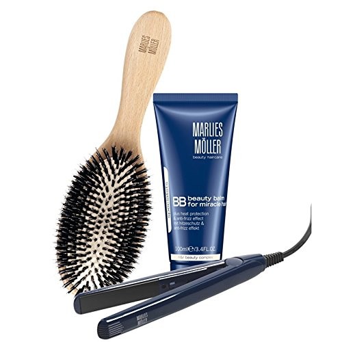 Set Marlies Moller Specialists Keratin Hair Oil Conditioner Sleek Shine 100ml Marlies Moller Paddle Hair Brush Specialist
